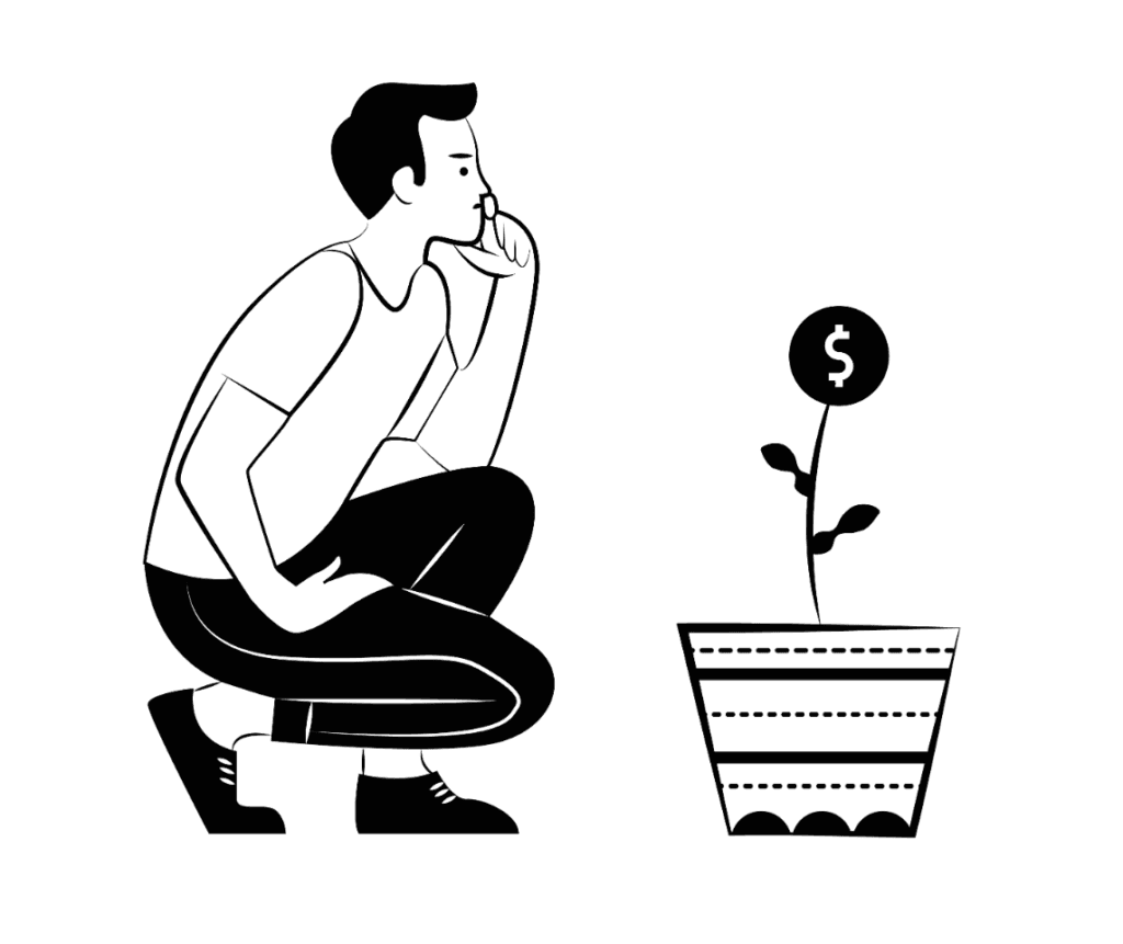 Investor gaining profit from investment