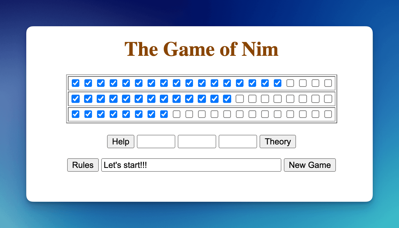 The game of Nim